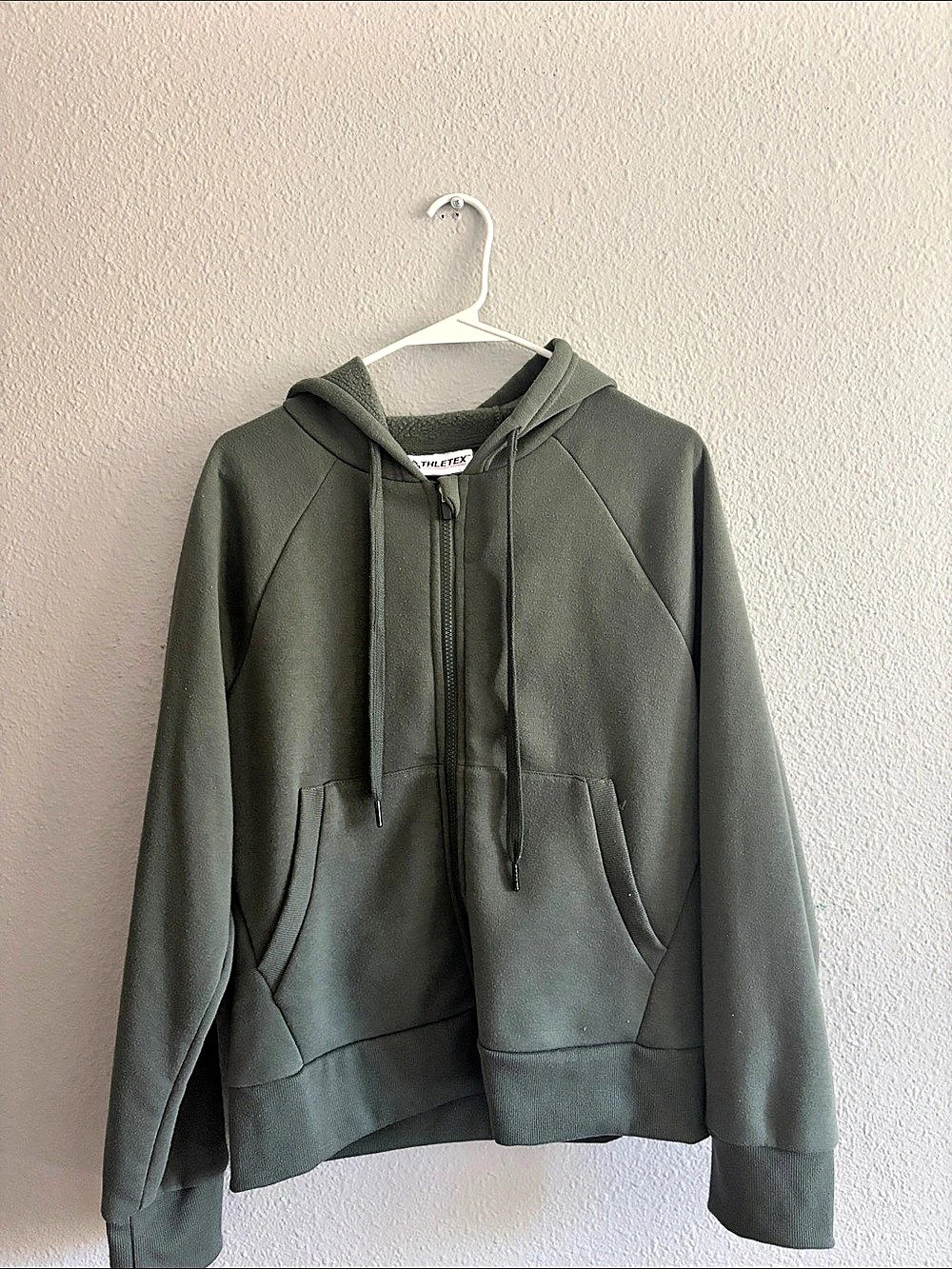 Athletex Women's Green Full-Zip Hoodie